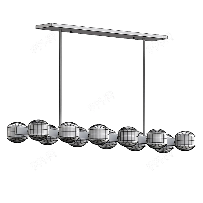 Elegant Glamorous Chandelier Pendant Light 3D model image 3