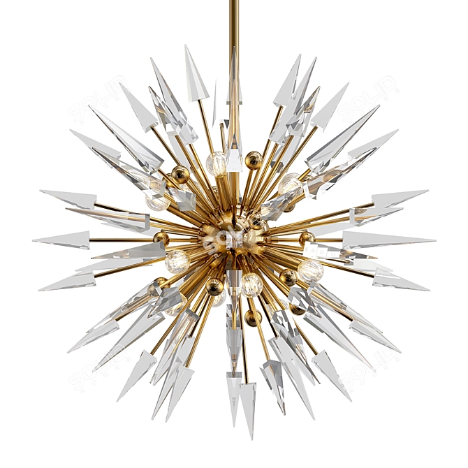 Modern Sputnik Pendant Chandelier 3D model image 1