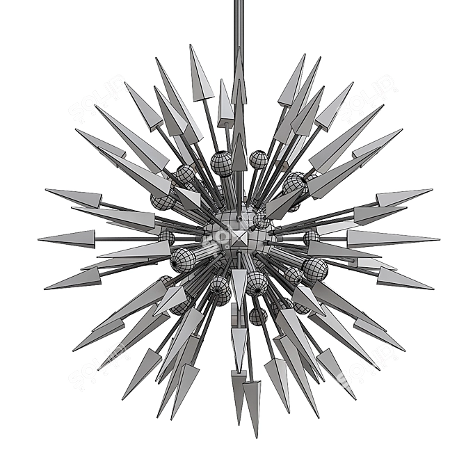 Modern Sputnik Pendant Chandelier 3D model image 3