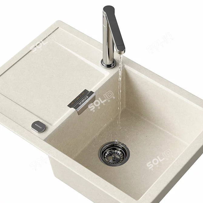 Customizable ETON 50D Sink & Skiron Mixer 3D model image 3