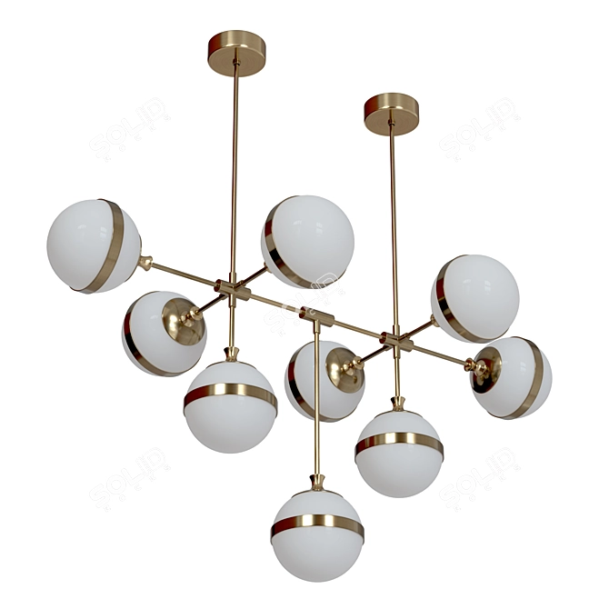 Elegant Art Deco Lightstar Chandeliers 3D model image 1