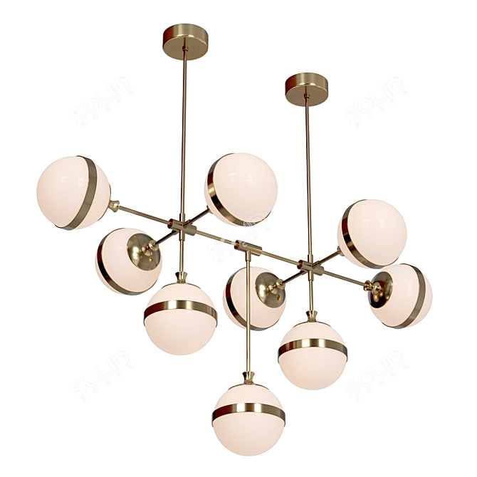 Elegant Art Deco Lightstar Chandeliers 3D model image 2