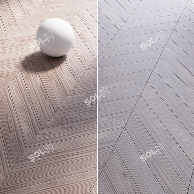 Oak Parquet Flooring Bundle 3D model image 3