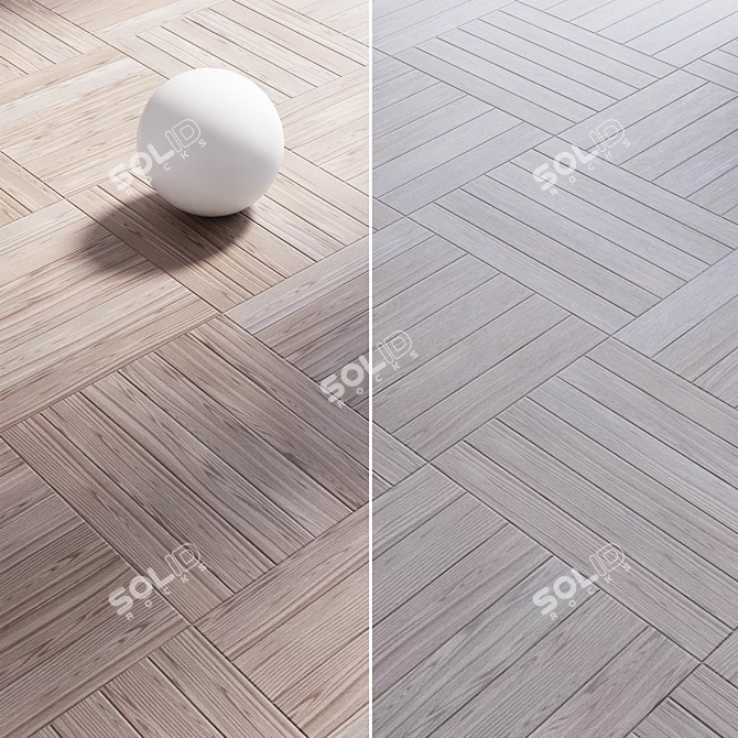 Oak Parquet Flooring Bundle 3D model image 4