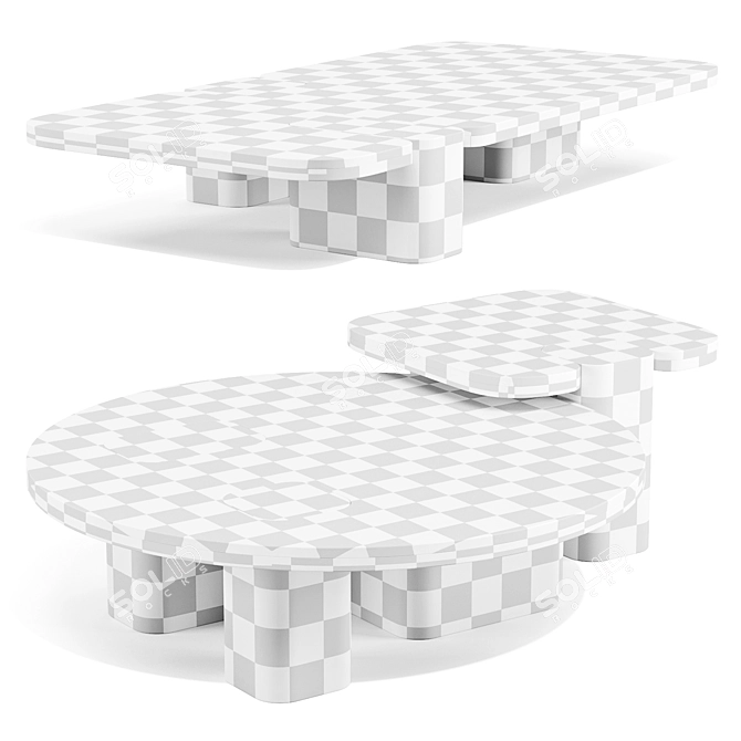 Erice Marbled Coffee & Side Tables 3D model image 5