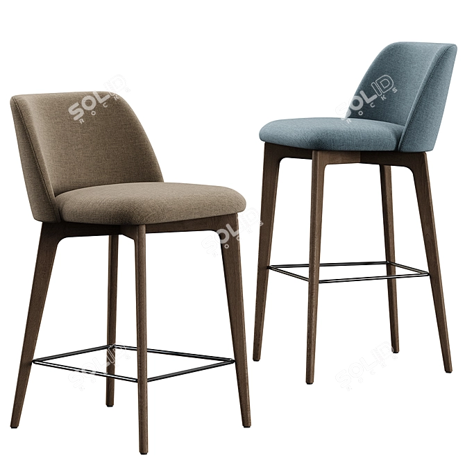 BONO Bar Chair Set 3D model image 1