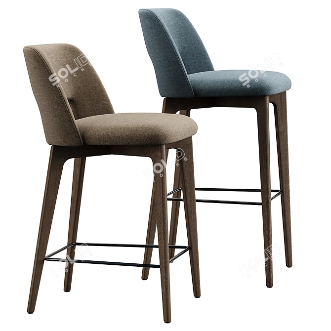 BONO Bar Stool Set 3D model image 3