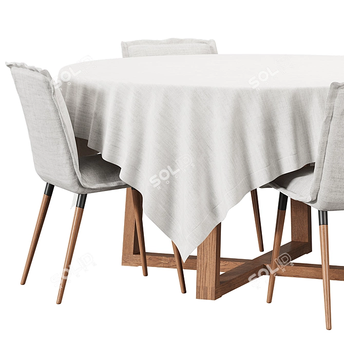 IKEA MÖRBYLÅNGA Dining Set 3D model image 3