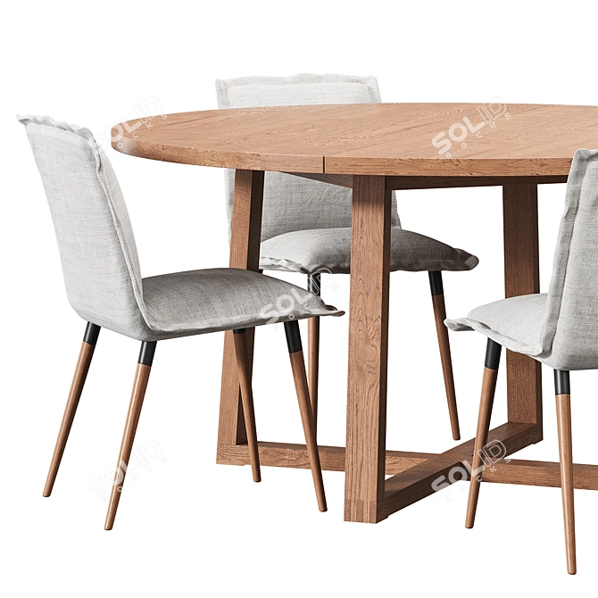 IKEA MÖRBYLÅNGA Dining Set 3D model image 4