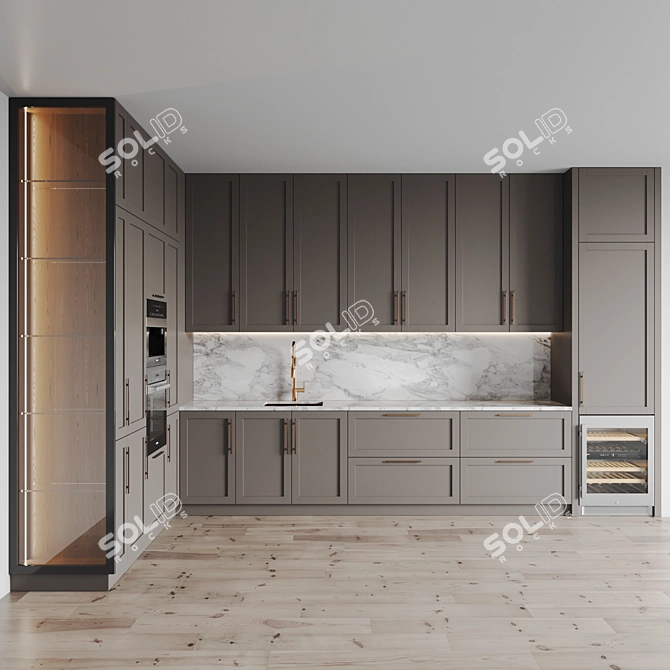 Modern Kitchen 3D Models Set 3D model image 3