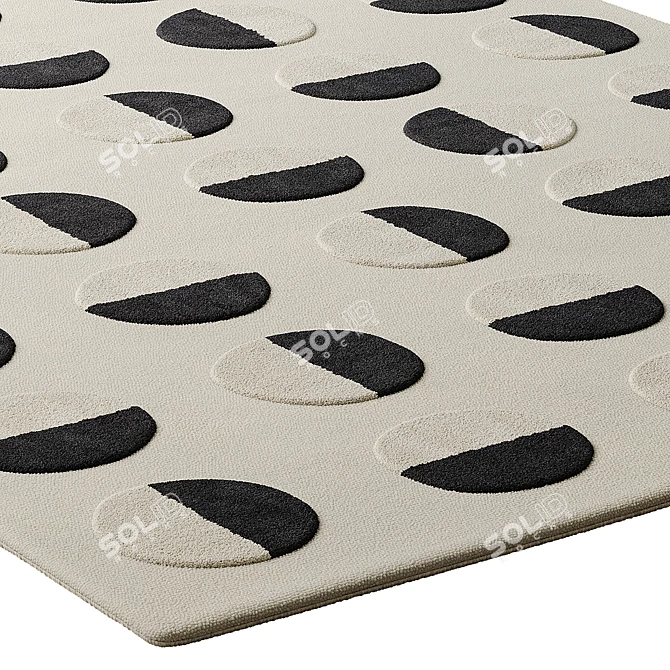 Lunar Eclipse Hand-Tufted Rug 3D model image 3