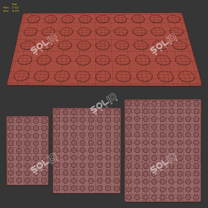 Lunar Eclipse Hand-Tufted Rug 3D model image 5