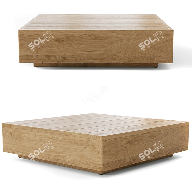 RH Santos Teak Coffee Table 3D model image 3