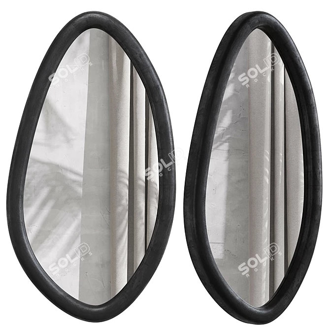 Modern Mirror Duo Set, Kave Home 3D model image 2