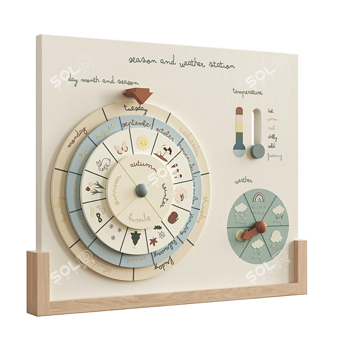 Zara Seasons Weather Chart Toy 3D model image 1