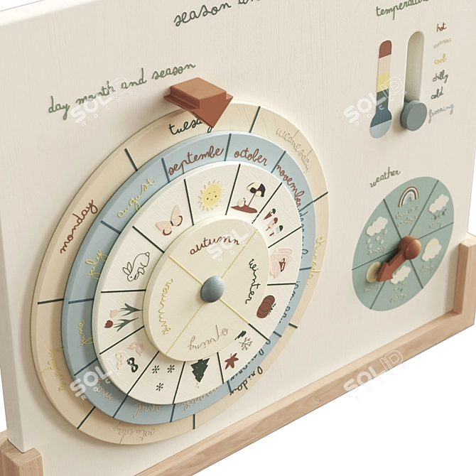 Zara Seasons Weather Chart Toy 3D model image 4