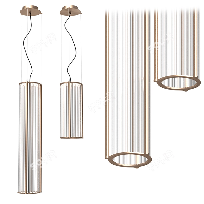 Totem II Suspension Ceiling Light 3D model image 2