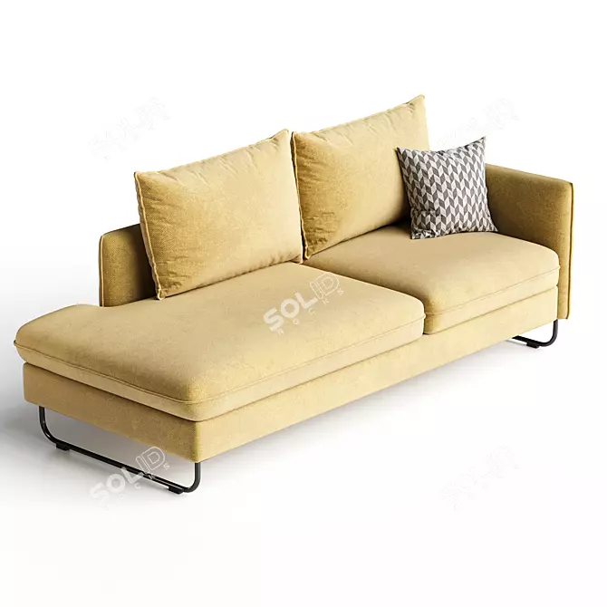 Chic Modular Lounge Collection 3D model image 2