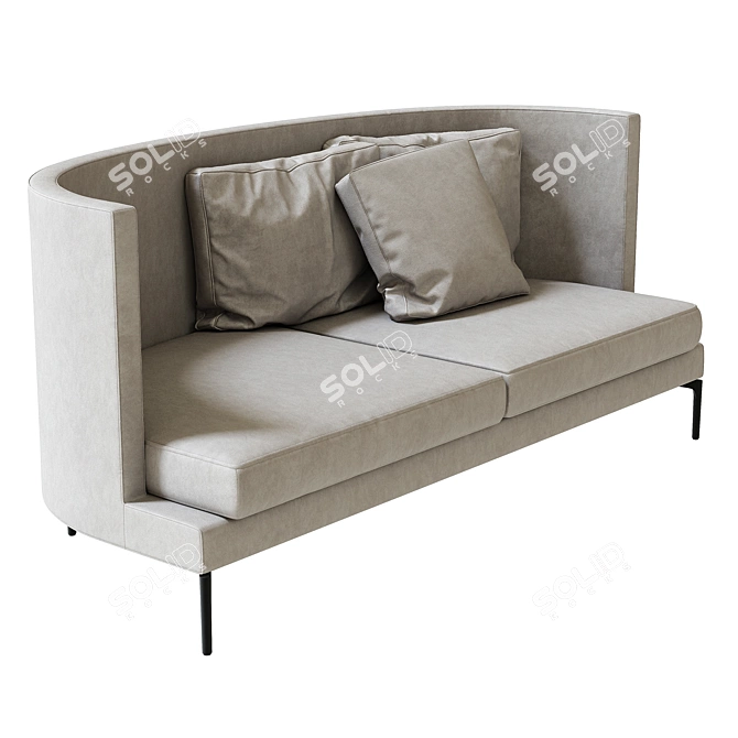 Modern Clan Sofa by Lissoni 3D model image 3