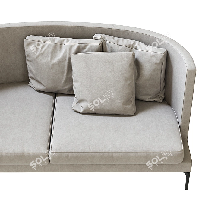 Modern Clan Sofa by Lissoni 3D model image 5