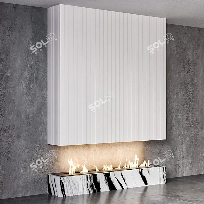 FlameTech No7 Virtual Fireplace 3D model image 3