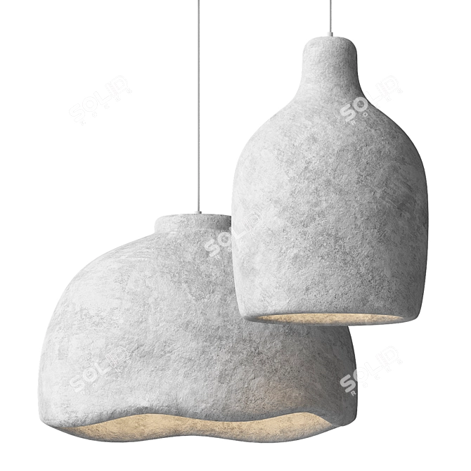 Elegant Bells Pendant Lighting 3D model image 1