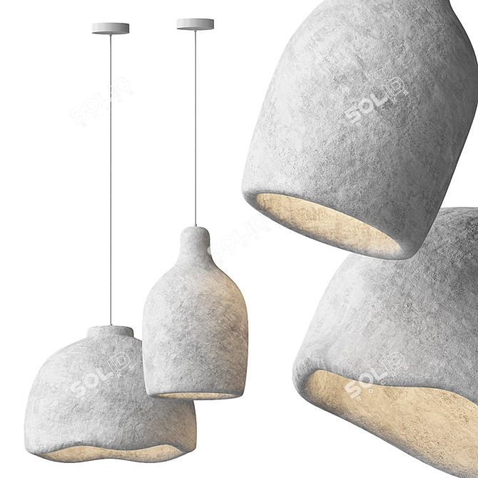 Elegant Bells Pendant Lighting 3D model image 2