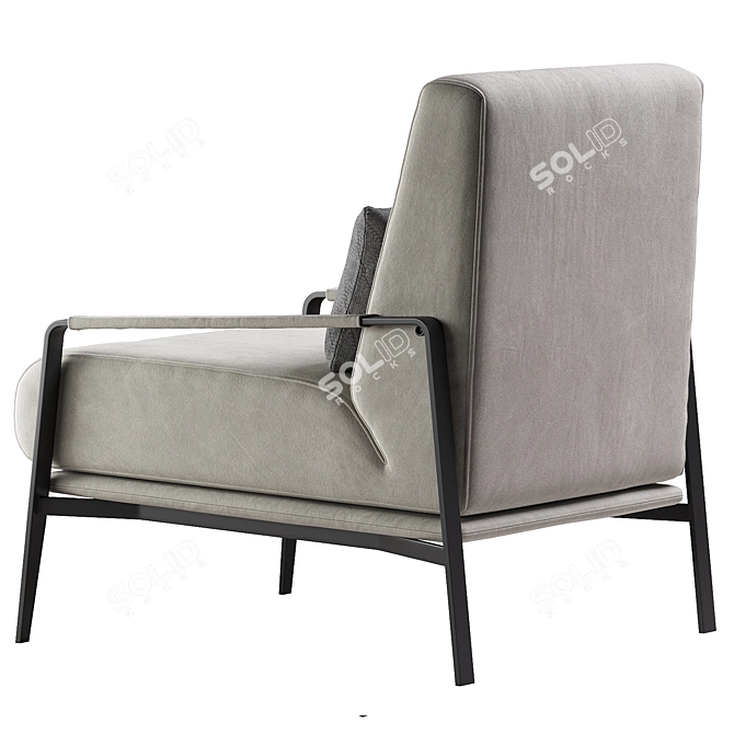 Stylish MODENA Fabric Armchair 3D model image 5