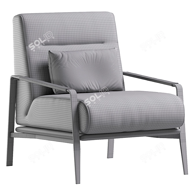 Stylish MODENA Fabric Armchair 3D model image 1