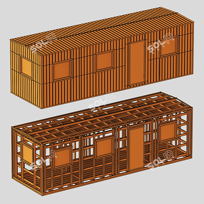 Textured Polygon House Model 3D model image 6