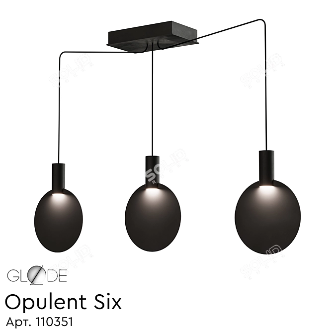 Opulent Six Pendant by GLODE 3D model image 1