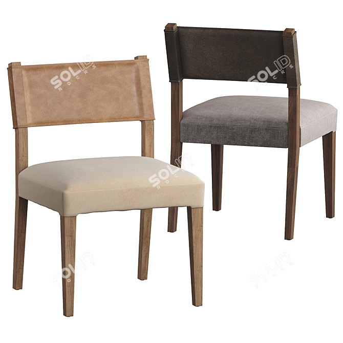 Winchester Beige Dining Chair 2014 3D model image 2