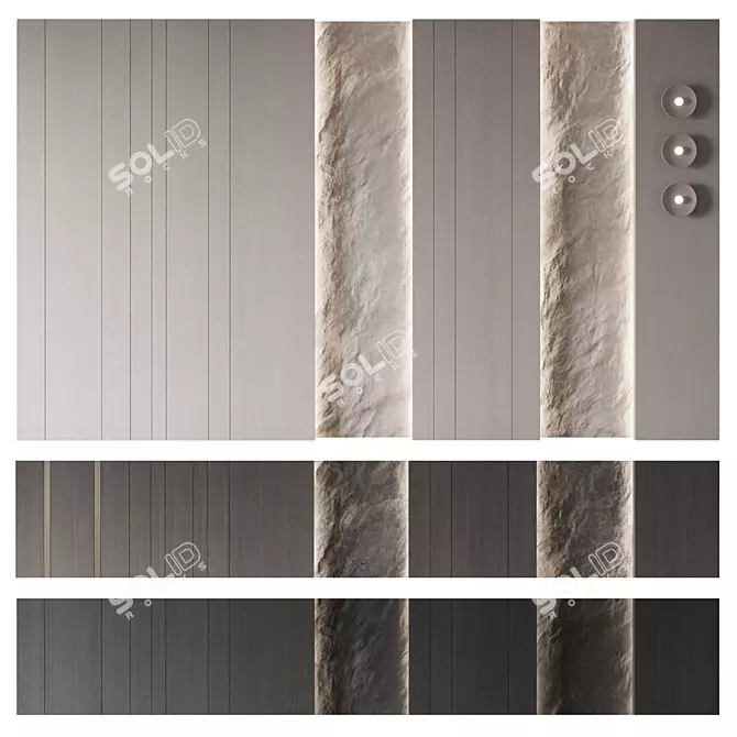 Stone Decor Wall Panel 3D model image 1