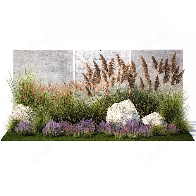 Lavender Garden Collection Set 3D model image 5