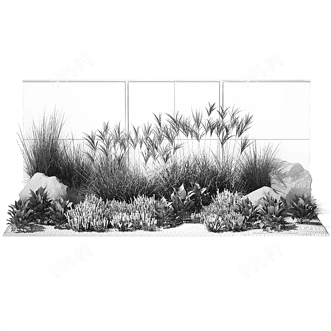 Lavender Garden Collection Set 3D model image 14