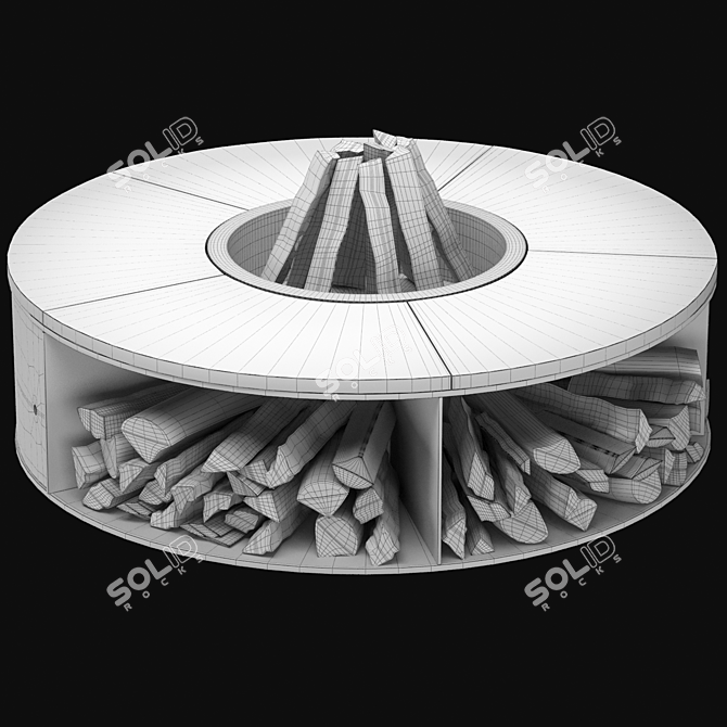 Laubo Fuego Fire Pit Grill 3D model image 3