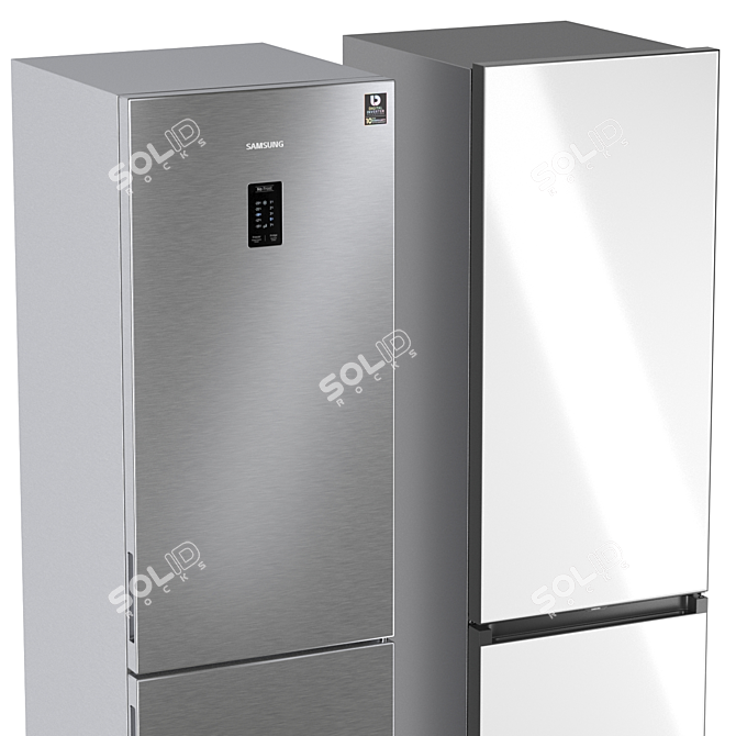 Samsung Fridge Set Bundle 3D model image 2