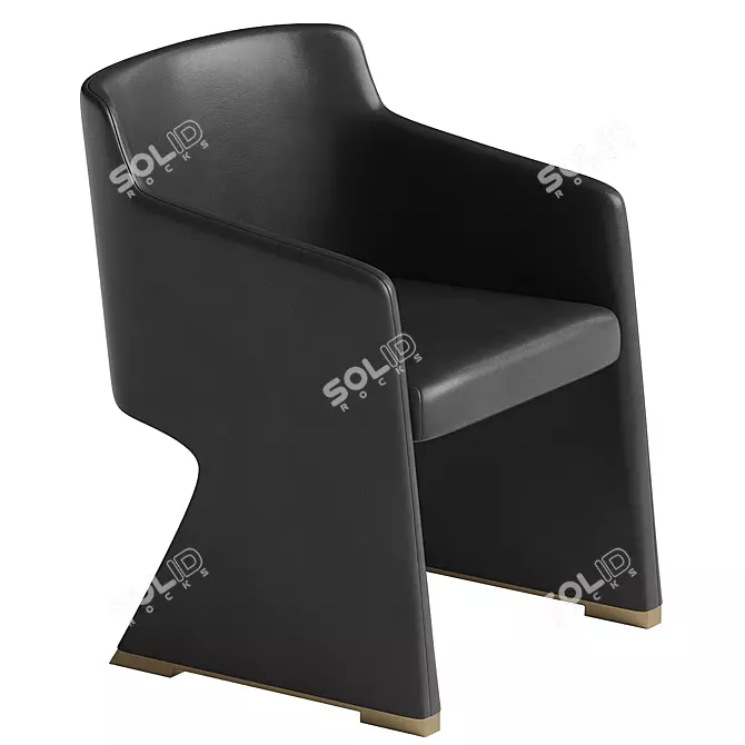 Sleek Modern OPHY Training Chair 3D model image 2