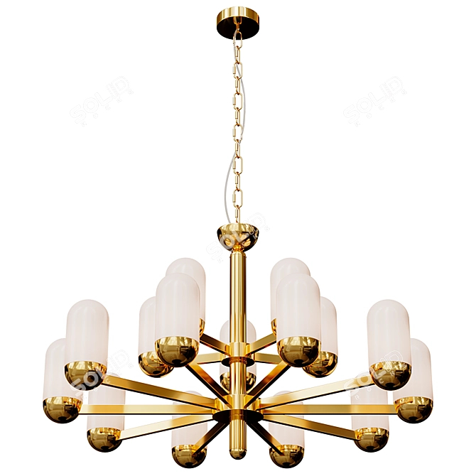 Elegant Chandelier PRIORITY Set 3D model image 1