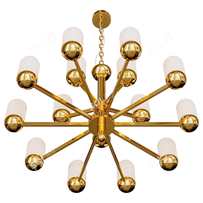 Elegant Chandelier PRIORITY Set 3D model image 2