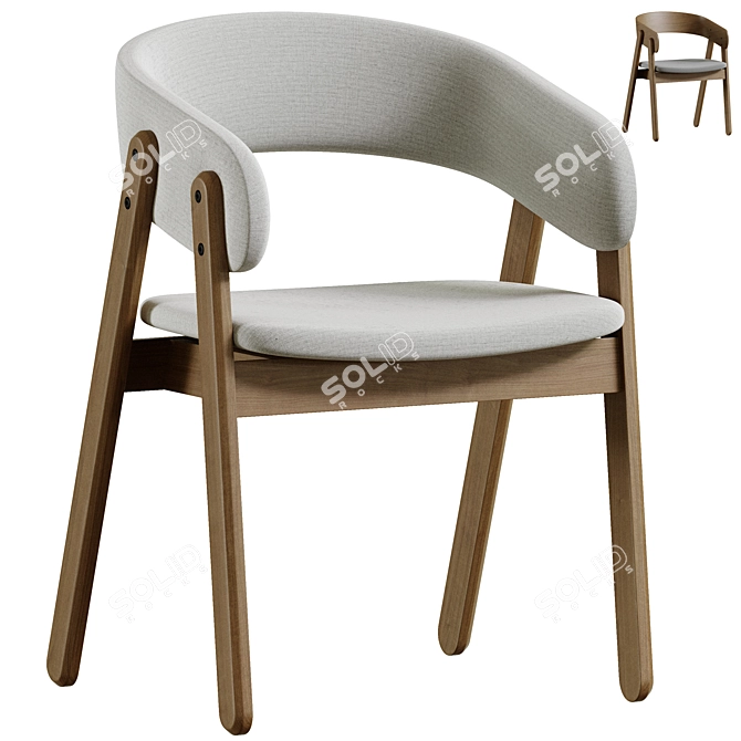 Delvin Soft Chair, Elegant and Comfortable 3D model image 4
