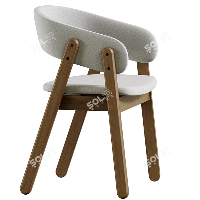 Delvin Soft Chair, Elegant and Comfortable 3D model image 5