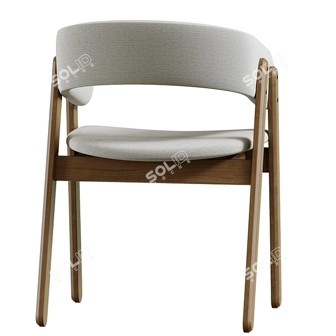 Delvin Soft Chair, Elegant and Comfortable 3D model image 9