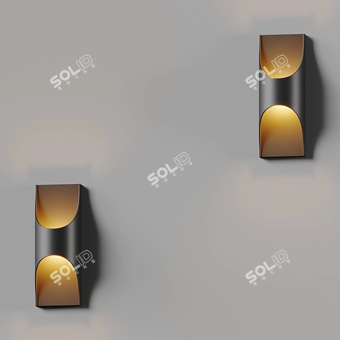 Modern Outdoor Wall Light Fixture 3D model image 3