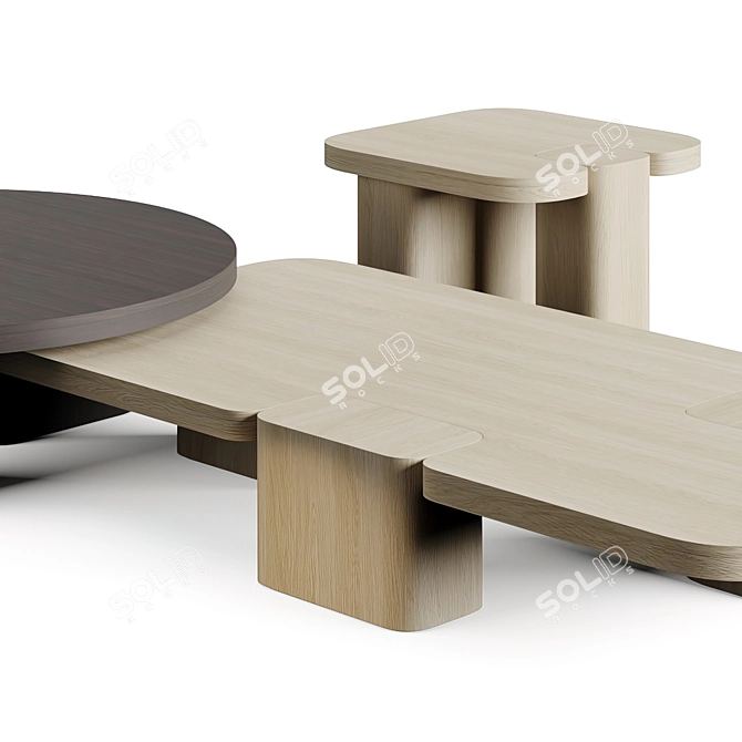  Erice Carpanese Italian Wood Table 3D model image 4