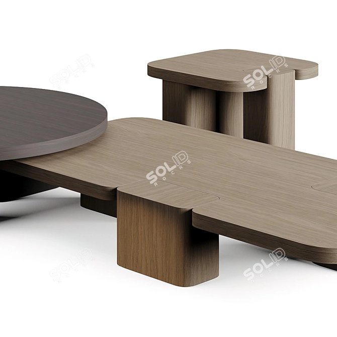  Erice Carpanese Italian Wood Table 3D model image 5