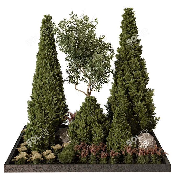 Outdoor Plant 252 V-Ray 3D Model 3D model image 1