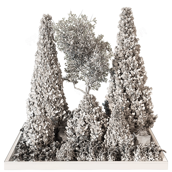 Outdoor Plant 252 V-Ray 3D Model 3D model image 4