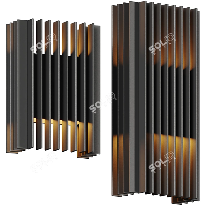 Modern Outdoor Wall Sconce: Rampart 3D model image 1