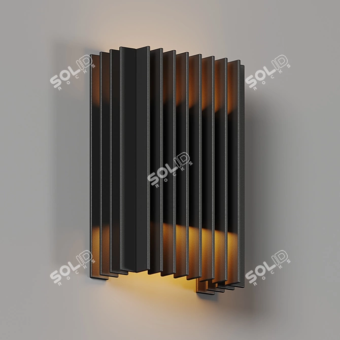 Modern Outdoor Wall Sconce: Rampart 3D model image 2